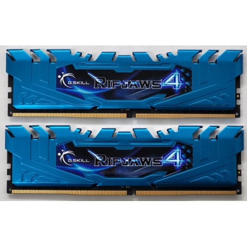 Озу G.Skill DDR4 16GB (2x8GB) 3000Mhz Ripjaws 4 Blue ( F4-3000C15D-16GRBB) (Восстановлено продавцом, 806601) купить в Украине: Киев, Днепр, Харьков, Одесса  | Проверка совместимости, низкая цена, отзывы, характеристики от TELEMART фото