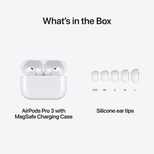 Навушники Apple AirPods Pro 3 (MFHP4ZE/A) White купити в Україні: Київ, Львів, Хмельницький, Тернопіль | Низька ціна, відгуки, характеристики від TELEMART фото