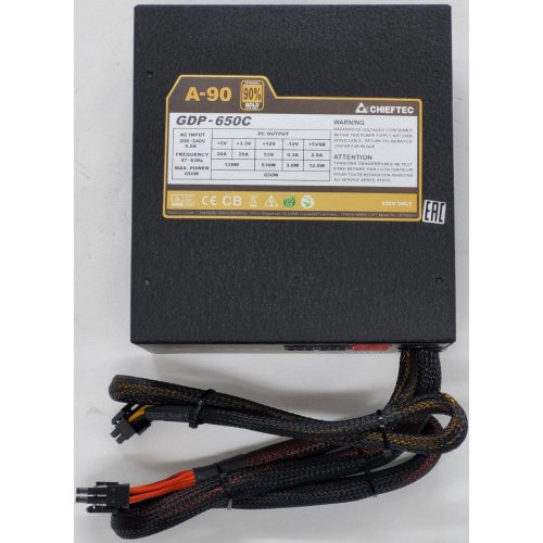 Блок живлення CHIEFTEC A-90 650W (GDP-650C) (Відновлено продавцем, 806627) купити в Україні: Київ, Львів, Хмельницький, Тернопіль | Перевірка сумісності, низька ціна, відгуки, характеристики від TELEMART фото