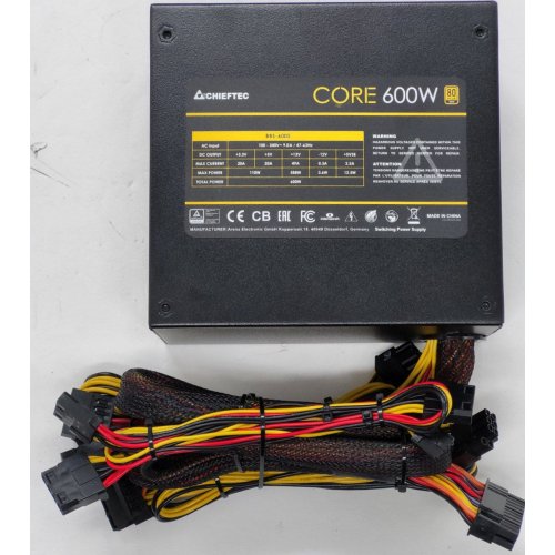 Блок живлення CHIEFTEC Core 600W (BBS-600S) (Відновлено продавцем, 806648) купити в Україні: Київ, Львів, Хмельницький, Тернопіль | Перевірка сумісності, низька ціна, відгуки, характеристики від TELEMART фото