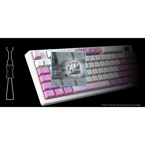Клавиатура MSI FORGE GK600 TKL Mechanical Linear Switches Wireless Violet купить в Украине: Киев, Днепр, Харьков, Одесса  | Низкая цена, отзывы, характеристики от TELEMART фото