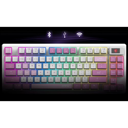 Клавиатура MSI FORGE GK600 TKL Mechanical Linear Switches Wireless Violet купить в Украине: Киев, Днепр, Харьков, Одесса  | Низкая цена, отзывы, характеристики от TELEMART фото