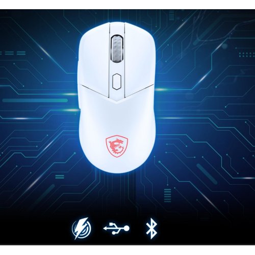 Миша MSI VERSA 300 Wireless White купити в Україні: Київ, Львів, Хмельницький, Тернопіль | Низька ціна, відгуки, характеристики від TELEMART фото