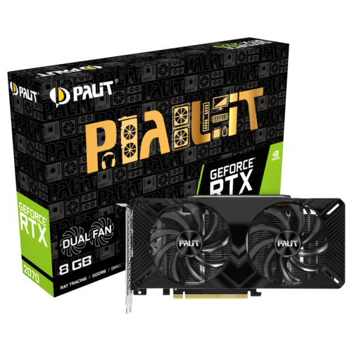 Відеокарта Palit GeForce RTX 2070 Dual 8192MB (NE62070018P2-1160A) (Відновлено продавцем, 806738) купити в Україні: Київ, Львів, Хмельницький, Тернопіль | Перевірка сумісності, низька ціна, відгуки, характеристики від TELEMART фото