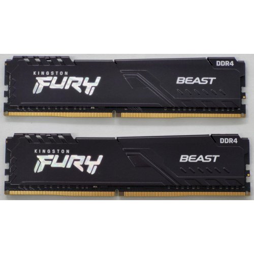 Озп Kingston DDR4 16GB (2x8GB) 3200Mhz FURY Beast Black (KF432C16BBK2/16) (Відновлено продавцем, 806928) купити в Україні: Київ, Львів, Хмельницький, Тернопіль | Перевірка сумісності, низька ціна, відгуки, характеристики від TELEMART фото