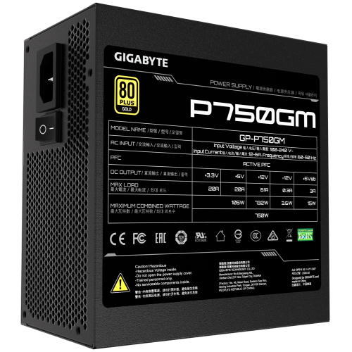Уцінка блок живлення Gigabyte P750GM 750W (GP-P750GM) (Розкрита упаковка, 806945) купити в Україні: Київ, Львів, Хмельницький, Тернопіль | Перевірка сумісності, низька ціна, відгуки, характеристики від TELEMART фото