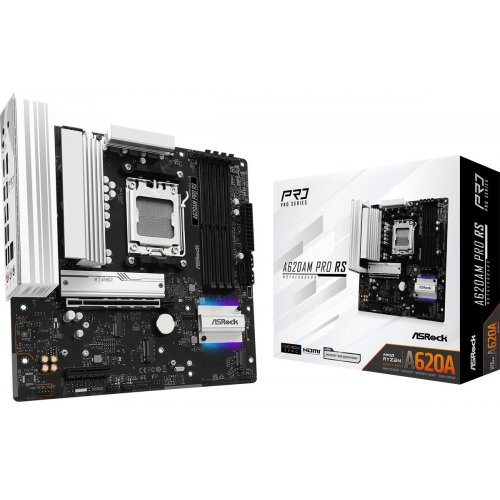 Материнська плата AsRock A620AM Pro RS (sAM5, AMD A620) купити в Україні: Київ, Львів, Хмельницький, Тернопіль | Перевірка сумісності, низька ціна, відгуки, характеристики від TELEMART фото