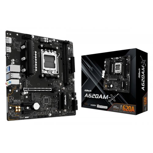 Материнська плата AsRock A620AM-X (sAM5, AMD A620) купити в Україні: Київ, Львів, Хмельницький, Тернопіль | Перевірка сумісності, низька ціна, відгуки, характеристики від TELEMART фото