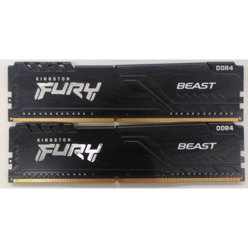 Озп Kingston DDR4 16GB (2x8GB) 3200Mhz FURY Beast Black (KF432C16BBK2/16) (Відновлено продавцем, 806991) купити в Україні: Київ, Львів, Хмельницький, Тернопіль | Перевірка сумісності, низька ціна, відгуки, характеристики від TELEMART фото
