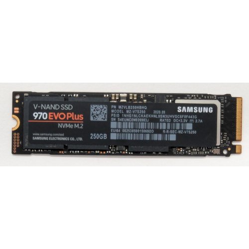 Ssd-диск Samsung 970 Evo Plus V-NAND MLC 250GB M.2 (2280 PCI-E) (MZ-V7S250BW) (Восстановлено продавцом, 806994) купить в Украине: Киев, Днепр, Харьков, Одесса  | Проверка совместимости, низкая цена, отзывы, характеристики от TELEMART фото
