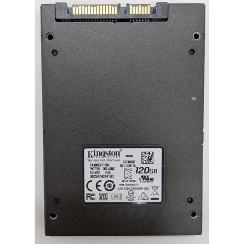 Ssd-диск Kingston SSDNow A400 TLC 120GB 2.5'' (SA400S37/120G) (Відновлено продавцем, 807001) купити в Україні: Київ, Львів, Хмельницький, Тернопіль | Перевірка сумісності, низька ціна, відгуки, характеристики від TELEMART фото