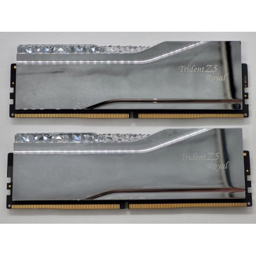 Озп G.Skill DDR5 32GB (2x16GB) 6400Mhz Trident Z5 Royal Silver (F5-6400J3239G16GX2-TR5S) (Відновлено продавцем, 807006) купити в Україні: Київ, Львів, Хмельницький, Тернопіль | Перевірка сумісності, низька ціна, відгуки, характеристики від TELEMART фото