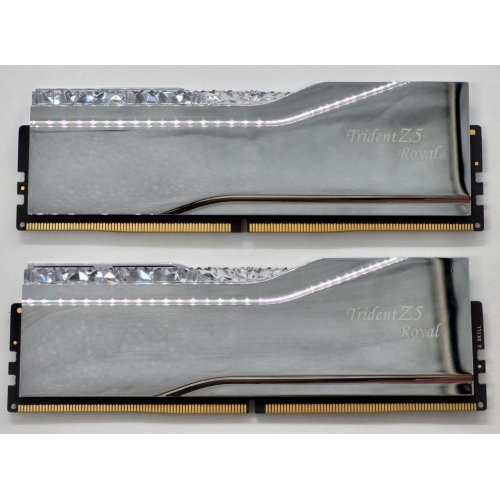 Озп G.Skill DDR5 32GB (2x16GB) 6400Mhz Trident Z5 Royal Silver (F5-6400J3239G16GX2-TR5S) (Відновлено продавцем, 807006) купити в Україні: Київ, Львів, Хмельницький, Тернопіль | Перевірка сумісності, низька ціна, відгуки, характеристики від TELEMART фото