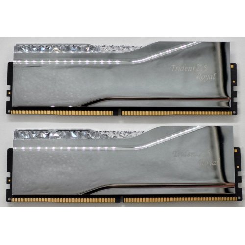 Озп G.Skill DDR5 32GB (2x16GB) 6400Mhz Trident Z5 Royal Silver (F5-6400J3239G16GX2-TR5S) (Відновлено продавцем, 807009) купити в Україні: Київ, Львів, Хмельницький, Тернопіль | Перевірка сумісності, низька ціна, відгуки, характеристики від TELEMART фото