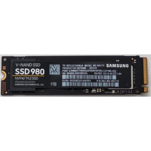 Ssd-диск Samsung 980 V-NAND MLC 1TB M.2 (2280 PCI-E) NVMe 1.4 (MZ-V8V1T0BW) (Відновлено продавцем, 807013) купити в Україні: Київ, Львів, Хмельницький, Тернопіль | Перевірка сумісності, низька ціна, відгуки, характеристики від TELEMART фото