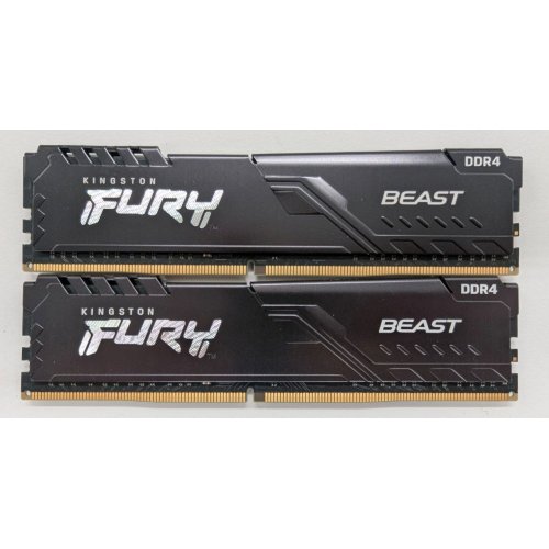 Озп Kingston DDR4 32GB (2x16GB) 3200Mhz FURY Beast Black (KF432C16BBK2/32) (Відновлено продавцем, 807018) купити в Україні: Київ, Львів, Хмельницький, Тернопіль | Перевірка сумісності, низька ціна, відгуки, характеристики від TELEMART фото