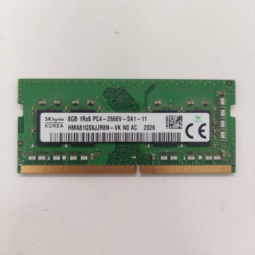 Озу Hynix SODIMM DDR4 8GB 2666Mhz (HMA81GS6JR8N-VKN0) (Восстановлено продавцом, 807045) купить в Украине: Киев, Днепр, Харьков, Одесса  | Проверка совместимости, низкая цена, отзывы, характеристики от TELEMART фото