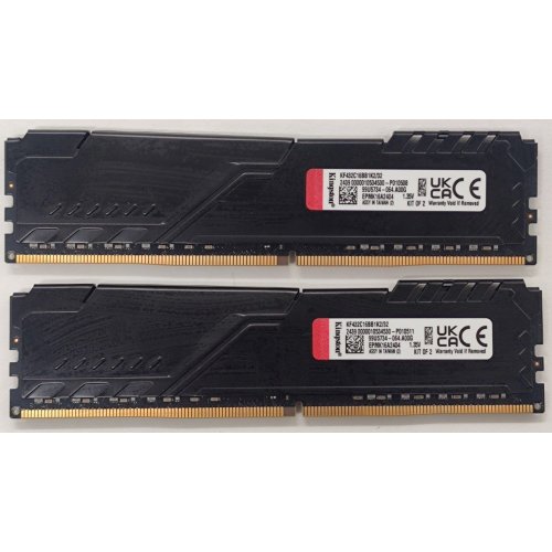 Озу Kingston DDR4 32GB (2x16GB) 3200Mhz FURY Beast Black (KF432C16BB1K2/32) (Восстановлено продавцом, 807050) купить в Украине: Киев, Днепр, Харьков, Одесса  | Проверка совместимости, низкая цена, отзывы, характеристики от TELEMART фото