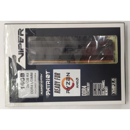 Озу Patriot DDR4 16GB (2x8GB) 3600Mhz Viper 4 Blackout (PVB416G360C8K) (Восстановлено продавцом, 807056) купить в Украине: Киев, Днепр, Харьков, Одесса  | Проверка совместимости, низкая цена, отзывы, характеристики от TELEMART фото