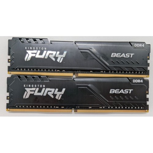 Озу Kingston DDR4 32GB (2x16GB) 3200Mhz FURY Beast Black (KF432C16BB1K2/32) (Восстановлено продавцом, 807069) купить в Украине: Киев, Днепр, Харьков, Одесса  | Проверка совместимости, низкая цена, отзывы, характеристики от TELEMART фото