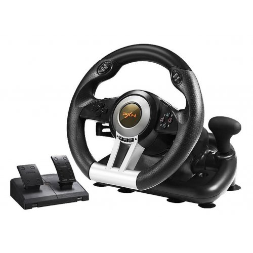 Кермо з педалями PXN V3 Pro (6948052901231-B) Black купити в Україні: Київ, Львів, Хмельницький, Тернопіль | Низька ціна, відгуки, характеристики від TELEMART фото