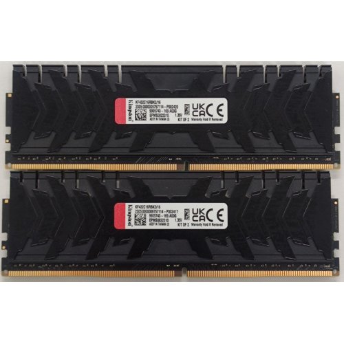 Озу Kingston DDR4 16GB (2x8GB) 3200Mhz FURY Renegade Black (KF432C16RBK2/16) (Восстановлено продавцом, 807096) купить в Украине: Киев, Днепр, Харьков, Одесса  | Проверка совместимости, низкая цена, отзывы, характеристики от TELEMART фото
