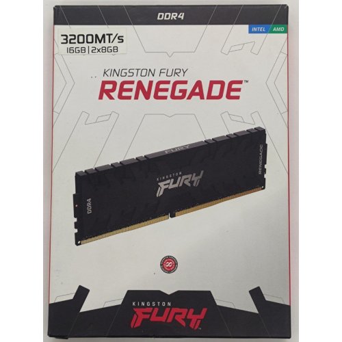 Озу Kingston DDR4 16GB (2x8GB) 3200Mhz FURY Renegade Black (KF432C16RBK2/16) (Восстановлено продавцом, 807096) купить в Украине: Киев, Днепр, Харьков, Одесса  | Проверка совместимости, низкая цена, отзывы, характеристики от TELEMART фото