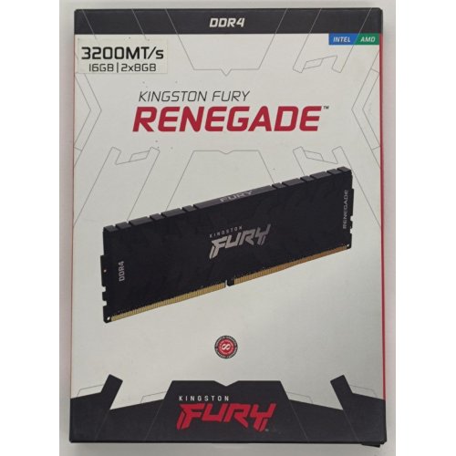 Озу Kingston DDR4 16GB (2x8GB) 3200Mhz FURY Renegade Black (KF432C16RBK2/16) (Восстановлено продавцом, 807098) купить в Украине: Киев, Днепр, Харьков, Одесса  | Проверка совместимости, низкая цена, отзывы, характеристики от TELEMART фото