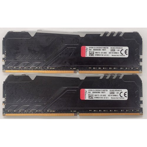 Озу Kingston DDR4 32GB (2x16GB) 3200Mhz FURY Beast RGB Black (KF432C16BB12AK2/32) (Восстановлено продавцом, 807103) купить в Украине: Киев, Днепр, Харьков, Одесса  | Проверка совместимости, низкая цена, отзывы, характеристики от TELEMART фото