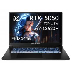 Ноутбук Dream Machines RG5050-17 (RG5050-17UA28) Black / 17.3″ (1920x1080) / Intel Core i7-13620H (3.6–4.9 ГГц), 10 ядер / NVIDIA GeForce RTX 5050 / 32 ГБ (DDR5) / 2048 ГБ (SSD) / Без ОС