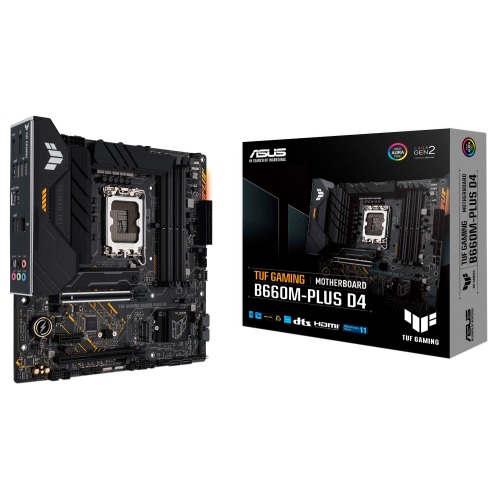 Материнська плата Asus TUF GAMING B660M-PLUS D4 (s1700, Intel B660) (Відновлено продавцем, 807147) купити в Україні: Київ, Львів, Хмельницький, Тернопіль | Перевірка сумісності, низька ціна, відгуки, характеристики від TELEMART фото