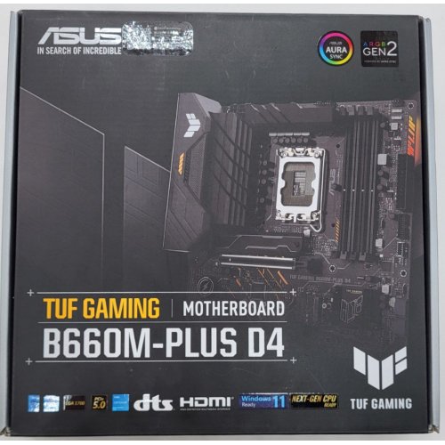 Материнська плата Asus TUF GAMING B660M-PLUS D4 (s1700, Intel B660) (Відновлено продавцем, 807147) купити в Україні: Київ, Львів, Хмельницький, Тернопіль | Перевірка сумісності, низька ціна, відгуки, характеристики від TELEMART фото
