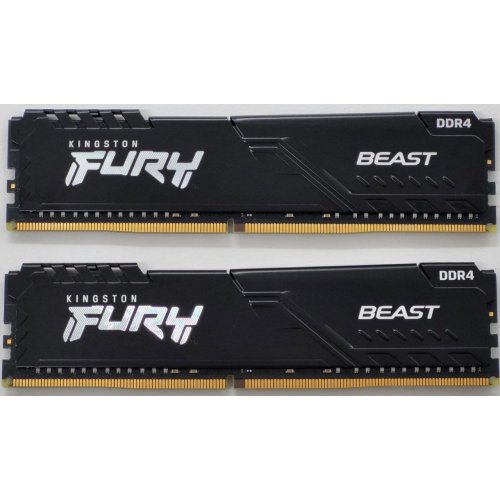 Озп Kingston DDR4 32GB (2x16GB) 3200Mhz FURY Beast Black (KF432C16BB1K2/32) (Відновлено продавцем, 807154) купити в Україні: Київ, Львів, Хмельницький, Тернопіль | Перевірка сумісності, низька ціна, відгуки, характеристики від TELEMART фото