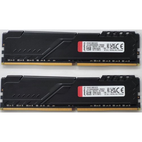 Озп Kingston DDR4 32GB (2x16GB) 3200Mhz FURY Beast Black (KF432C16BB1K2/32) (Відновлено продавцем, 807154) купити в Україні: Київ, Львів, Хмельницький, Тернопіль | Перевірка сумісності, низька ціна, відгуки, характеристики від TELEMART фото