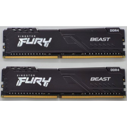 Озу Kingston DDR4 32GB (2x16GB) 3200Mhz FURY Beast Black (KF432C16BB1K2/32) (Восстановлено продавцом, 807164) купить в Украине: Киев, Днепр, Харьков, Одесса  | Проверка совместимости, низкая цена, отзывы, характеристики от TELEMART фото