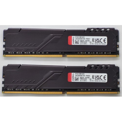 Озу Kingston DDR4 32GB (2x16GB) 3200Mhz FURY Beast Black (KF432C16BB1K2/32) (Восстановлено продавцом, 807164) купить в Украине: Киев, Днепр, Харьков, Одесса  | Проверка совместимости, низкая цена, отзывы, характеристики от TELEMART фото