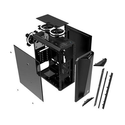 Корпус 1stPlayer Rainbow-R3 Color LED без БЖ Black (Відновлено продавцем, 807169) купити в Україні: Київ, Львів, Хмельницький, Тернопіль | Перевірка сумісності, низька ціна, відгуки, характеристики від TELEMART фото