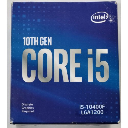 Процессор Intel Core i5-10400F 2.9(4.3)GHz s1200 Box (BX8070110400F) (Восстановлено продавцом, 807178) купить в Украине: Киев, Днепр, Харьков, Одесса  | Проверка совместимости, низкая цена, отзывы, характеристики от TELEMART фото