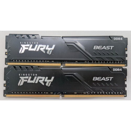 Озп Kingston DDR4 32GB (2x16GB) 3200Mhz FURY Beast Black (KF432C16BB1K2/32) (Відновлено продавцем, 807180) купити в Україні: Київ, Львів, Хмельницький, Тернопіль | Перевірка сумісності, низька ціна, відгуки, характеристики від TELEMART фото
