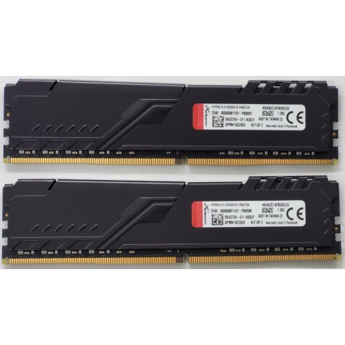 Озп HyperX DDR4 32GB (2x16GB) 3200Mhz FURY Black (HX432C16FB3K2/32) (Відновлено продавцем, 807190) купити в Україні: Київ, Львів, Хмельницький, Тернопіль | Перевірка сумісності, низька ціна, відгуки, характеристики від TELEMART фото