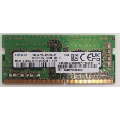 Озп Samsung SODIMM DDR4 8GB 3200Mhz (M471A1K43DB1-CWE) (Відновлено продавцем, 807200) купити в Україні: Київ, Львів, Хмельницький, Тернопіль | Перевірка сумісності, низька ціна, відгуки, характеристики від TELEMART фото