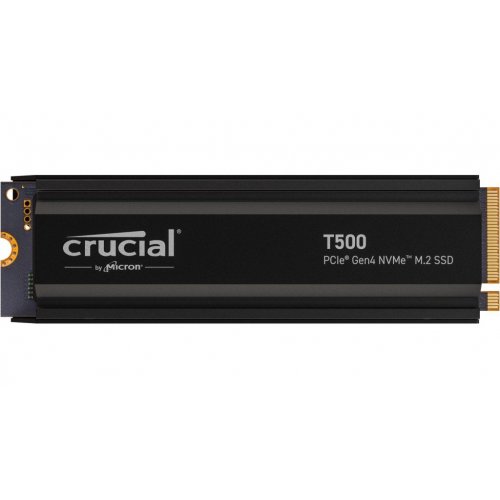 Уцінка ssd-диск Crucial T500 3D NAND TLC 1TB M.2 with heatsink (2280 PCI-E) NVMe x4 (CT1000T500SSD5) (Пошкоджено пакування, 807205) купити в Україні: Київ, Львів, Хмельницький, Тернопіль | Перевірка сумісності, низька ціна, відгуки, характеристики від TELEMART фото
