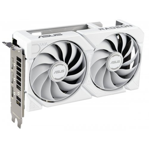 Видеокарта Asus Radeon RX 9060 XT Dual White 16384MB (DUAL-RX9060XT-16G-WHITE) купить в Украине: Киев, Днепр, Харьков, Одесса  | Проверка совместимости, низкая цена, отзывы, характеристики от TELEMART фото