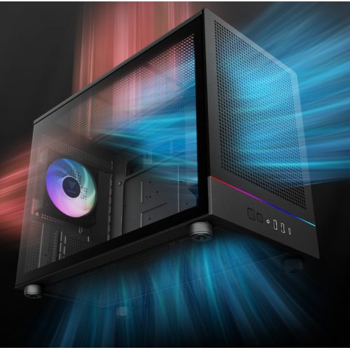 Корпус Gamdias ATHENA M4M Tempered Glass без БП (4711514503777) Black купить в Украине: Киев, Днепр, Харьков, Одесса  | Проверка совместимости, низкая цена, отзывы, характеристики от TELEMART фото