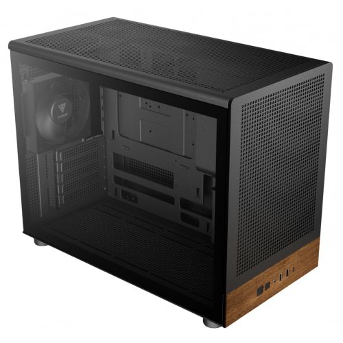 Корпус Gamdias ATHENA M4M Tempered Glass без БЖ (4711514503784) Black/Wood купити в Україні: Київ, Львів, Хмельницький, Тернопіль | Перевірка сумісності, низька ціна, відгуки, характеристики від TELEMART фото