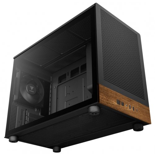 Корпус Gamdias ATHENA M4M Tempered Glass без БЖ (4711514503784) Black/Wood купити в Україні: Київ, Львів, Хмельницький, Тернопіль | Перевірка сумісності, низька ціна, відгуки, характеристики від TELEMART фото