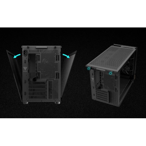 Корпус Gamdias ATHENA M4M Tempered Glass без БЖ (4711514503784) Black/Wood купити в Україні: Київ, Львів, Хмельницький, Тернопіль | Перевірка сумісності, низька ціна, відгуки, характеристики від TELEMART фото