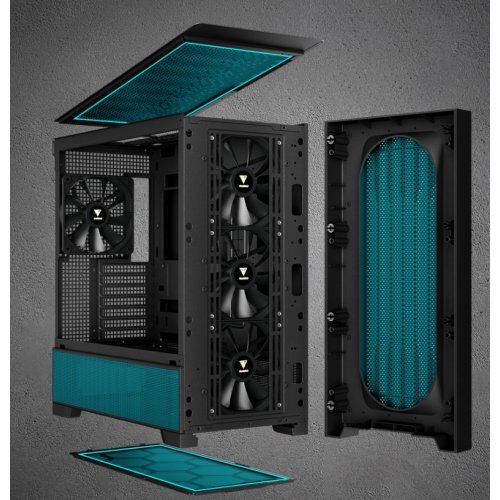 Корпус Gamdias ATHENA P3 Tempered Glass без БП (4711514501148) Black купить в Украине: Киев, Днепр, Харьков, Одесса  | Проверка совместимости, низкая цена, отзывы, характеристики от TELEMART фото