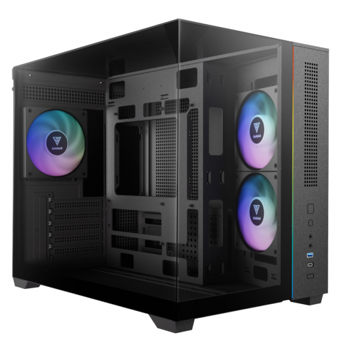 Корпус Gamdias ATLAS M3M Tempered Glass без БП (4711514503807) Black купить в Украине: Киев, Днепр, Харьков, Одесса  | Проверка совместимости, низкая цена, отзывы, характеристики от TELEMART фото