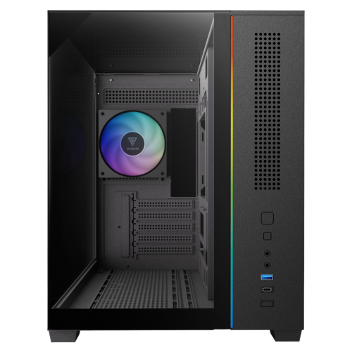 Корпус Gamdias ATLAS M3M Tempered Glass без БП (4711514503807) Black купить в Украине: Киев, Днепр, Харьков, Одесса  | Проверка совместимости, низкая цена, отзывы, характеристики от TELEMART фото